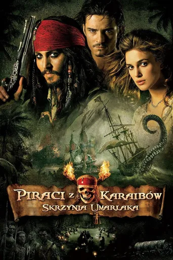 Plakat filmu Piraci z Karaibów. Skrzynia umarlaka