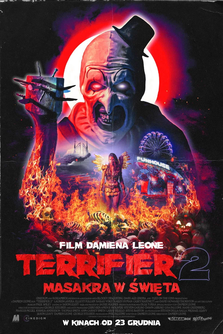 Plakat filmu Terrifier 2:  Masakra w Święta