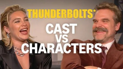 Florence Pugh & David Harbour Play Cast Vs Character - Thunderbolts*