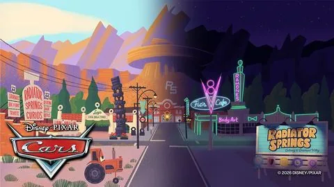 Radiator Springs - Sunset to Sunrise Ambiance - Auta