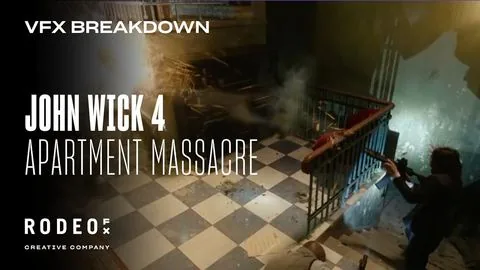 John Wick 4 - The Apartment Massacre - VFX Breakdown by Rodeo FX - John Wick 4