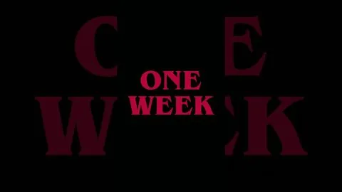 One week to go - Stranger Things